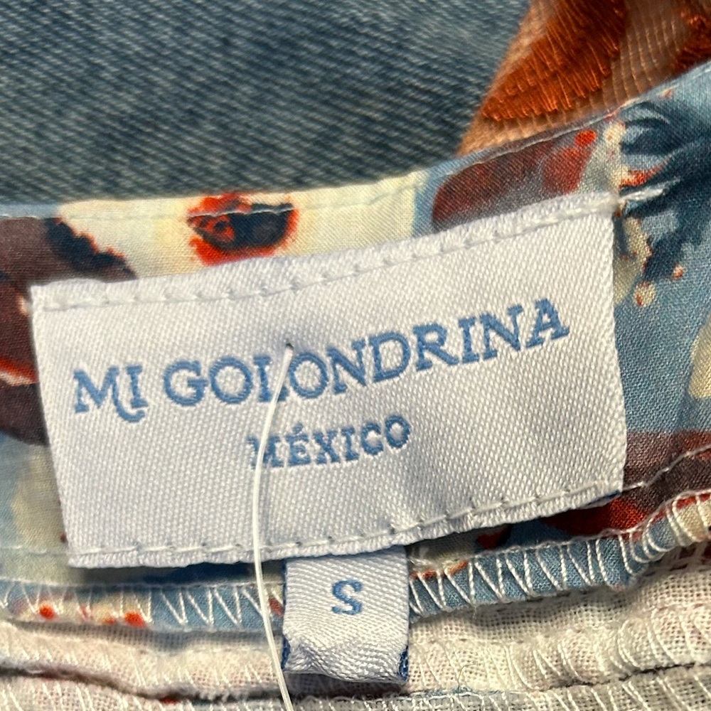 Mi Golondrina Chela Floral‎ Marino Specialty Blouse 💫 - Picture 6 of 12